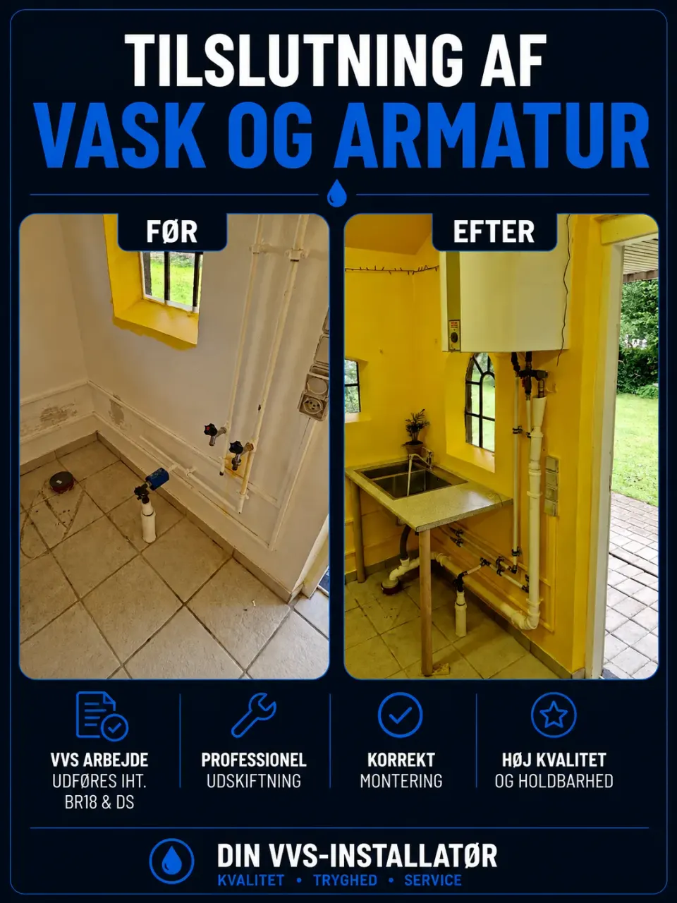VVS-arbejde udført af Aske VVS